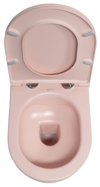 Isvea Isvea, Vas WC suspendat INFINITY, Fără ramă, 36,5x53cm, Roz somon, 10NF02005-2S