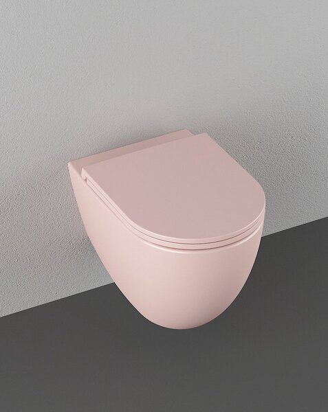 Isvea Isvea, Vas WC suspendat INFINITY, Fără ramă, 36,5x53cm, Roz somon, 10NF02005-2S