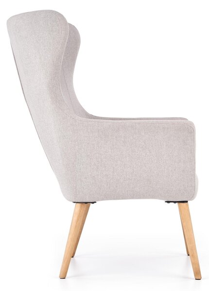 Scaun scandinav tapitat Cotto, gri deschis, 73X76X99 CM