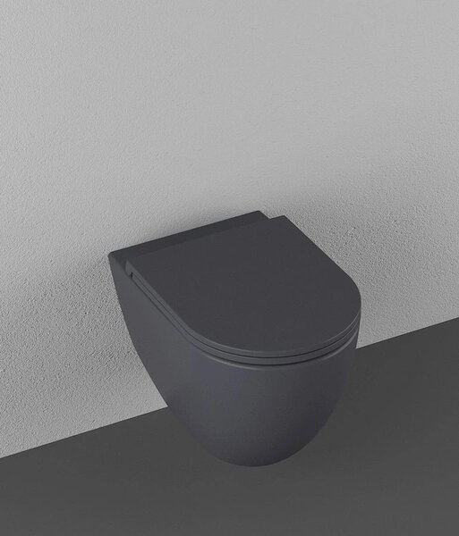 Isvea Isvea, Vas WC suspendat INFINITY, Fără ramă, 36,5x53cm, antracit, 10NF02005-2C