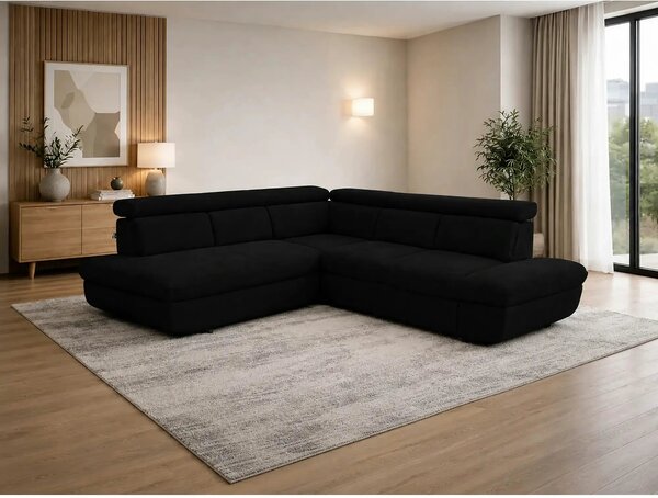 Coltar extensibil sufragerie REGAL, sezlong stanga, stofa catifelata n