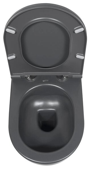 Isvea Isvea, Vas WC suspendat INFINITY, Fără ramă, 36,5x53cm, antracit, 10NF02005-2C