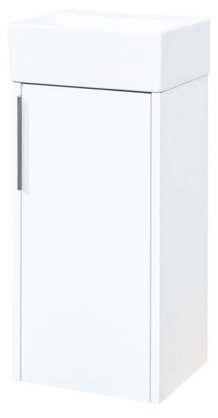 Mereo Mereo, Vigo, dulap baie cu chiuveta ceramica, 33 cm, alb, stejar, MER-CN350