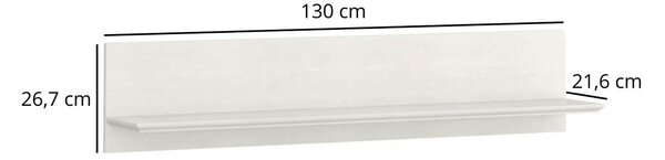 Mobilier living clasic IRYS, pin alb anderson, PAL laminat, 7 piese