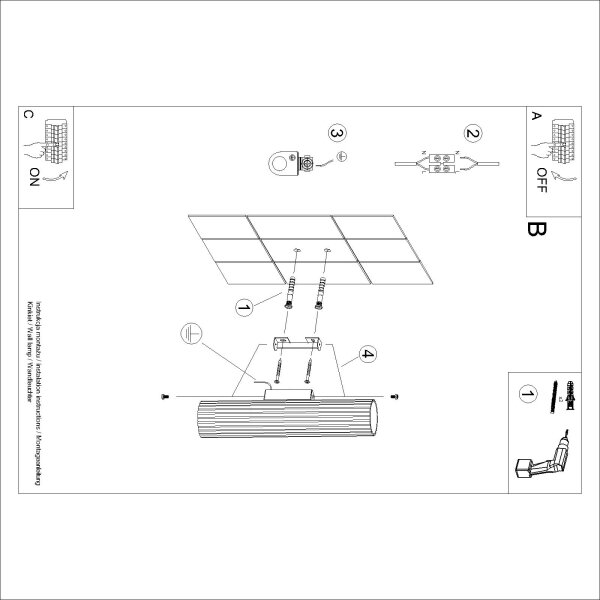 Brilagi - Aplica de perete LED CRESTO, 2 x GU10, 10 W, 230 V, 30 cm, negru