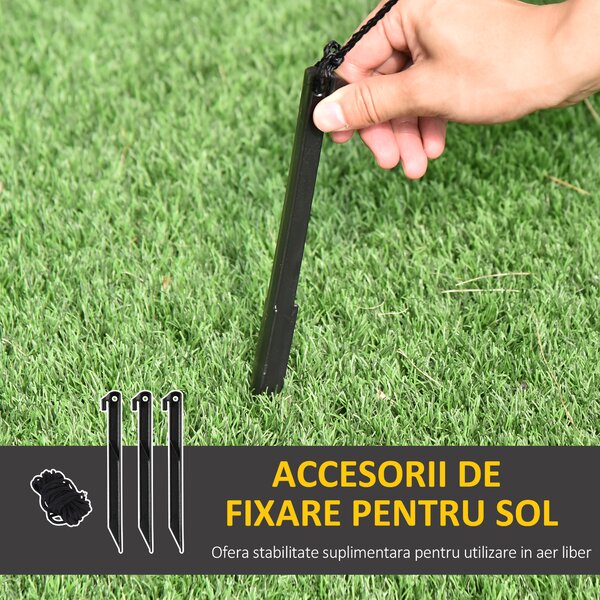 Mos Craciun Gonflabil Decor de Craciun cu 6 lumini LED, Rosu si verde 50×60×240cm HOMCOM | Aosom Romania