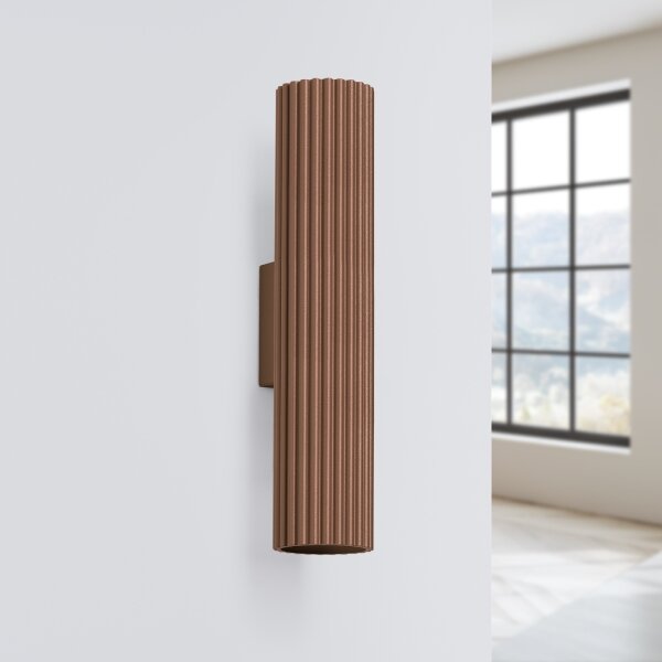 Brilagi - Aplica de perete LED CRESTO, 2xGU10/10W/230V, 30 cm, maro