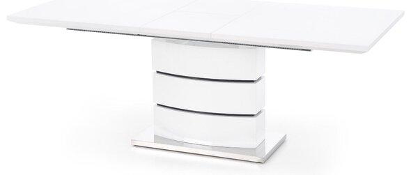 Masa living cu picior alba Nobel, 160/200X90X75 CM