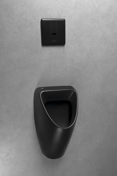 Bruckner Bruckner, pisoar ceramic SCHWARN BLACK, admisie spate, deșeuri spate, negru, 201.701.6