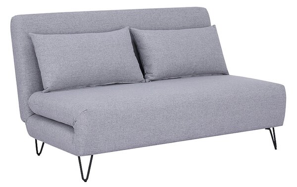 Canapea extensibila stofa gri Zenia, 141x90x81 cm