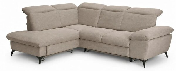Coltar extensibil modern living LUNA, sezlong stanga, stofa clasica be