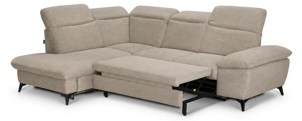 Coltar extensibil modern living LUNA, sezlong stanga, stofa clasica be
