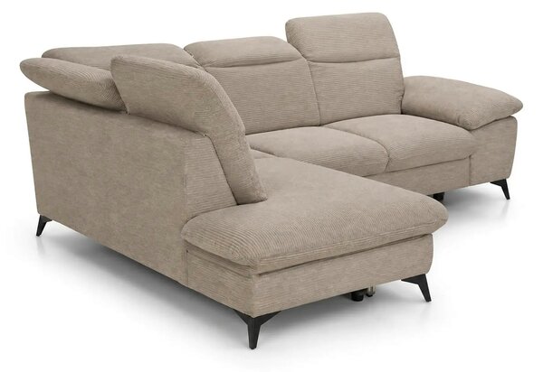 Coltar extensibil modern living LUNA, sezlong stanga, stofa clasica be