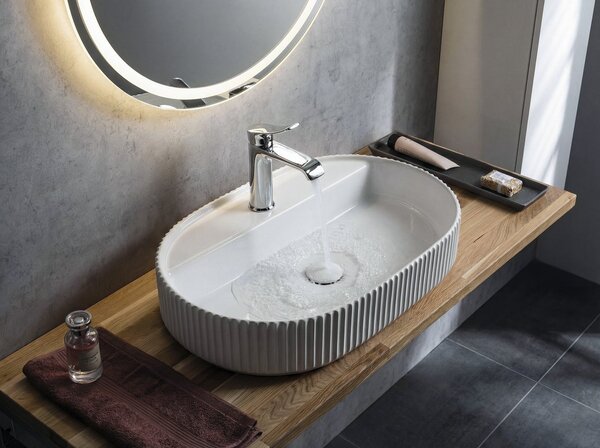 Isvea Lavoar ceramic de blat Isvea, SINTESI, 60x40cm, alb, 10SI65060