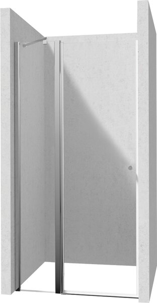 Deante Kerria Plus, usa de dus cu balamale 1 canat 120x200 cm, sticla transparenta 6 mm, profil cromat, DEA-KTSU045P