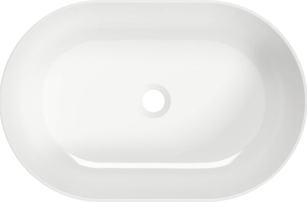 Deante Chiuvetă rotundă, ovală de blat 580x380x140mm, alb lucios, DEA-CGR_6U6S