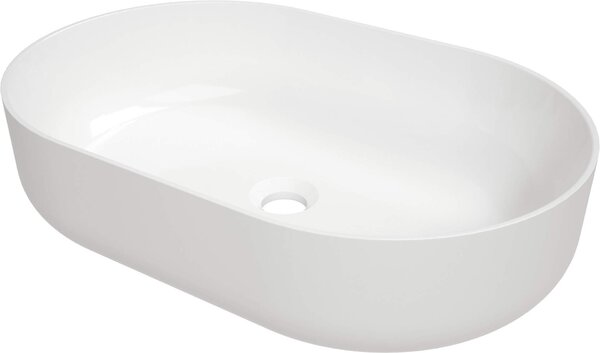 Deante Chiuvetă rotundă, ovală de blat 580x380x140mm, alb lucios, DEA-CGR_6U6S