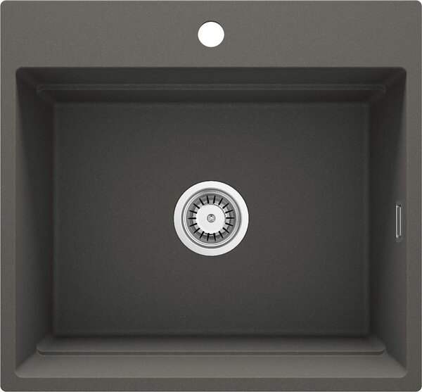 Deante Magnetic, chiuvetă din granit cu 1 cameră 560x520x220mm, antracit metalic, DEA-ZRM_T10A