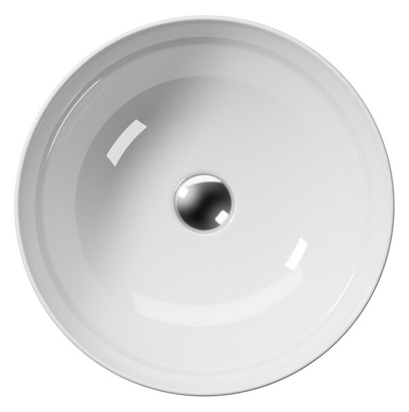 GSI GSI, Chiuvetă de blat ceramică PURA, diametru 42 cm, alb ExtraGlaze lucios, 885111