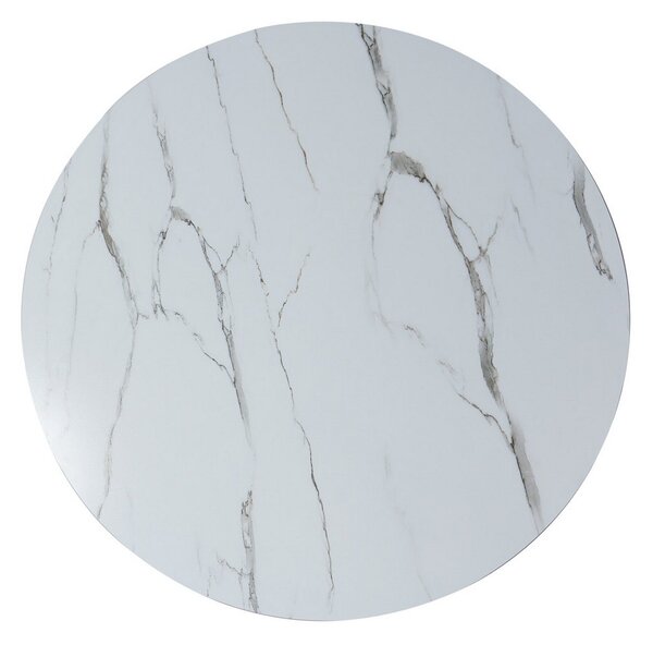Masa IDEAL efect marmura/negru 100x100