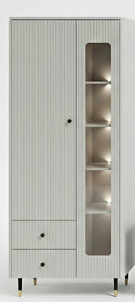 Mobilier de sufragerie moderna SIERRA, casmir/negru, PAL laminat, 3 pi