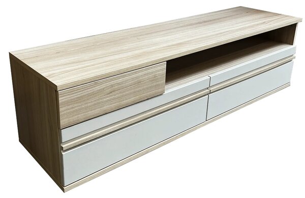 Mobila living led OSLO, stejar riva/casmir, PAL laminat, 4 piese