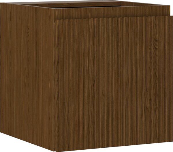 Mexen Rivel, mobilier baie 45 cm, 1 ușă, canelat, nuc, 91A21-04547-1-BF86