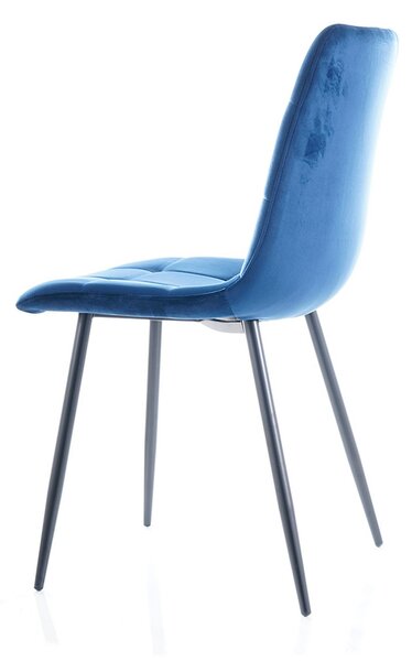 Scaun MILA, negru/albastru, 47x41x87