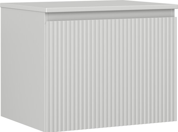 Mexen Rivel, mobilier de baie 60 cm cu blat, 1 sertar, canelat, gri mat, 91A20-06047-1-BFC62