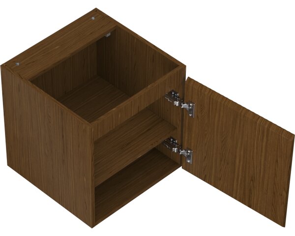 Mexen Rivel, mobilier baie 45 cm, 1 ușă, canelat, nuc, 91A21-04547-1-BF86