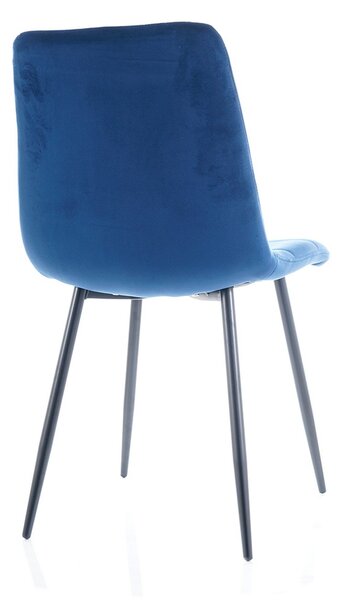 Scaun MILA, negru/albastru, 47x41x87