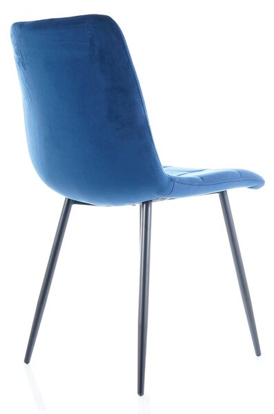 Scaun MILA, negru/albastru, 47x41x87