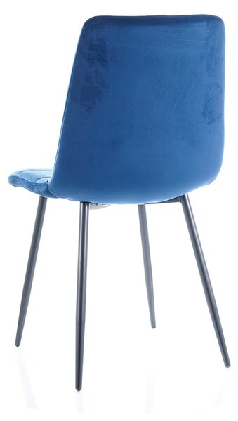 Scaun MILA, negru/albastru, 47x41x87