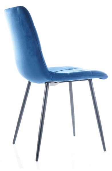 Scaun MILA, negru/albastru, 47x41x87