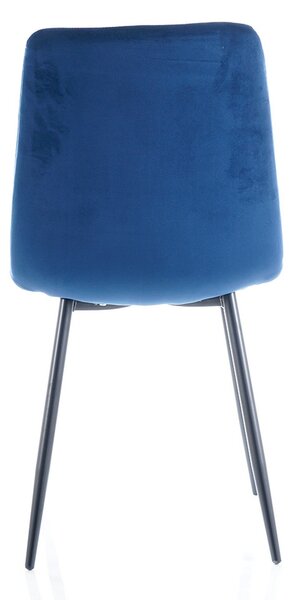 Scaun MILA, negru/albastru, 47x41x87
