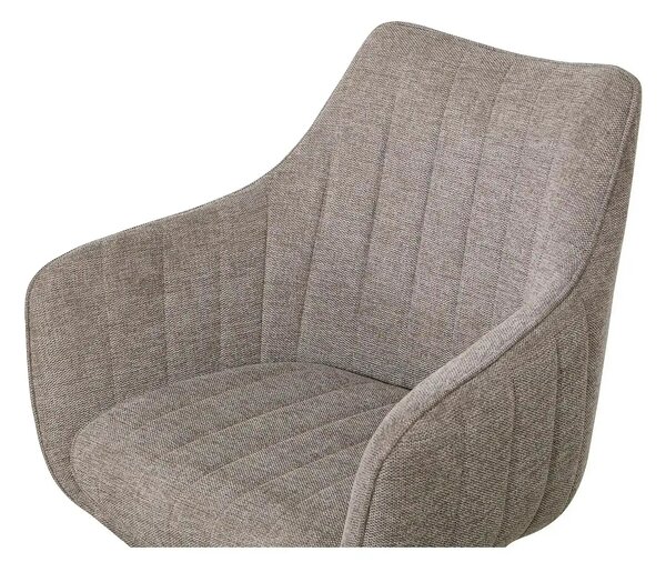 Scaun rotativ ASTON, grej/negru, stofa/metal, 61x58x86 cm