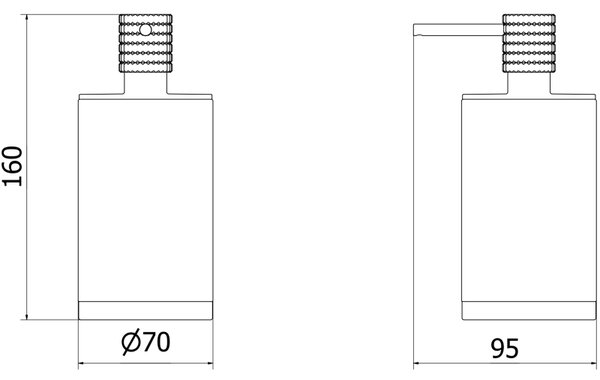 Mexen Triv, dozator de săpun de perete, alb / crom, 70A33059-00W