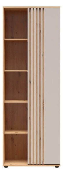 Biblioteca 5 rafturi BREVAS, stejar artisan/casmir, PAL, 70x40x196 cm