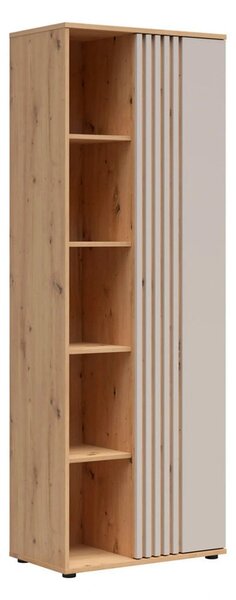 Biblioteca 5 rafturi BREVAS, stejar artisan/casmir, PAL, 70x40x196 cm