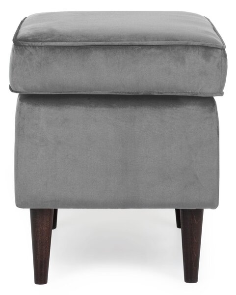 Taburet RON catifea gri, 60x40x44