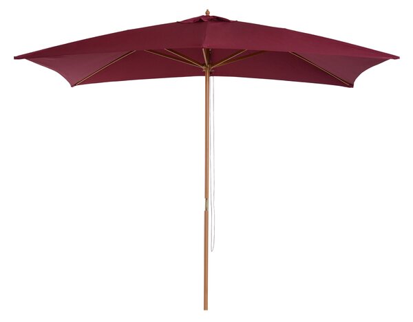 Umbrela din lemn Outsunny, bordo 2x3m | Aosom RO