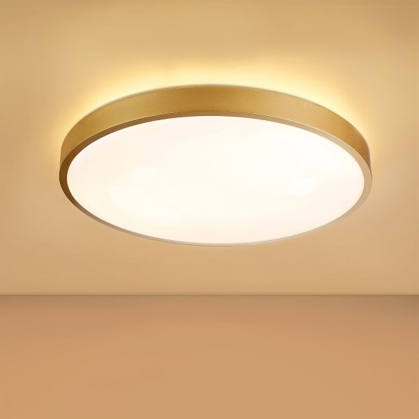 Brilagi - Corp de iluminat LED reglabil GLASS POOL DOUBLE LED/60W/230V 50 cm auriu + telecomandă