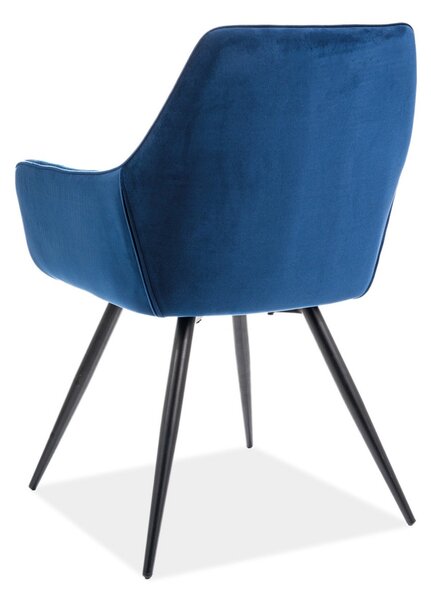Scaun tapitat CHERRY albastru, 57x58x87 cm