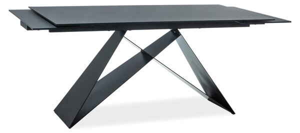 Masa sticla neagra extensibila Westin I, 90X160/240X76