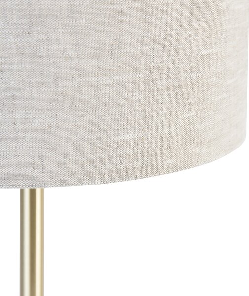 Lampa de masa clasica alama cu abajur gri deschis 35 cm - Simplo