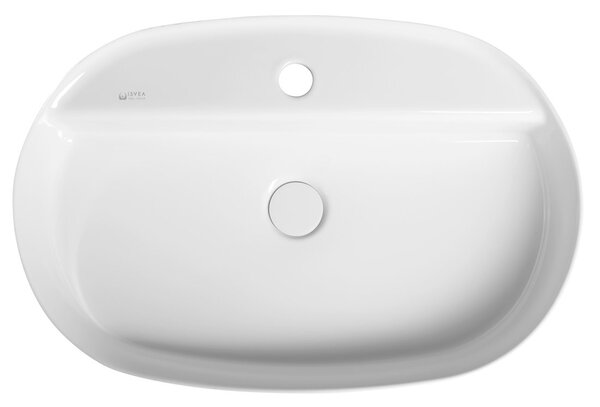 Isvea Isvea, Chiuvetă de blat din ceramică INFINITY OVAL, 60x40 cm, alb, 10NF65060