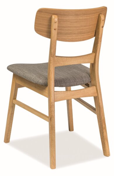 Scaune bucatarie rezistente CD61, stejar/gri, 43X44X76