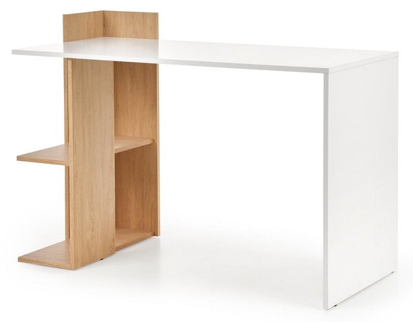 Birou tineret FINO, stejar honey/alb, 120x57x85 cm