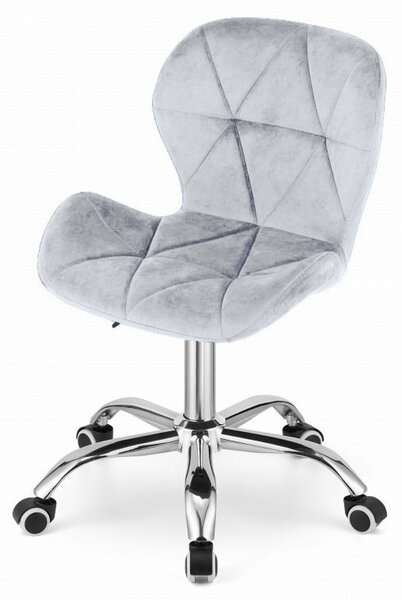 Scaun de birou AVOLA VELVET gri deschis