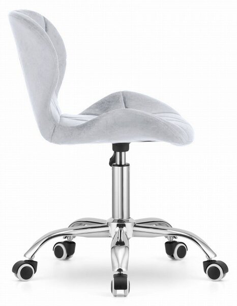 Scaun de birou AVOLA VELVET gri deschis